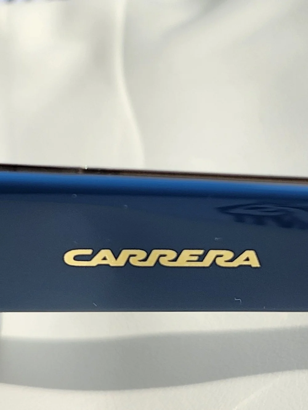 Unisex Carrera Blue Frame Sunglasses with Gold Accent